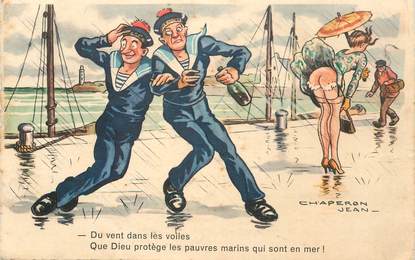 CPSM ILLUSTRATEUR CHAPERON  "Du vent dans les voiles"