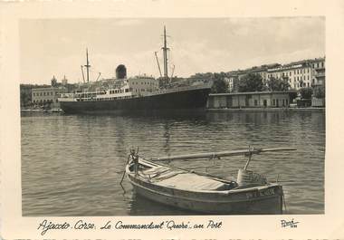 CPSM FRANCE 20 "Corse, Ajaccio, le commandant Quéré au port" / BATEAU