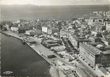 CPSM FRANCE 20 "Corse, Ajaccio, vue générale aérienne sur le port et place Foch"