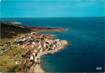 / CPSM FRANCE 20 "Corse, Algajola, vue d'ensemble du village et de la plage"