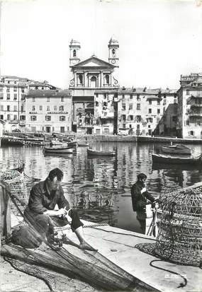 / CPSM FRANCE 20 "Corse, Bastia, le vieux port et l'église Saint Jean Baptiste"