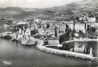 / CPSM FRANCE 20 "Corse, Bastia, vue aérienne sur le môle et la citadelle"