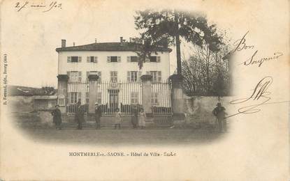 / CPA FRANCE 01 "Montmerle sur Saône, hôtel de ville"