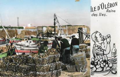 / CPSM FRANCE 17 "Ile d'Oléron, arrivée des huitres"