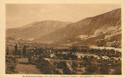 / CPA FRANCE 04 "Saint André Les Alpes, vallée du Verdon, vue générale"