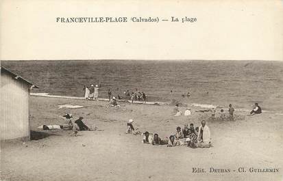 / CPA FRANCE 14 "Franceville Plage, la plage"