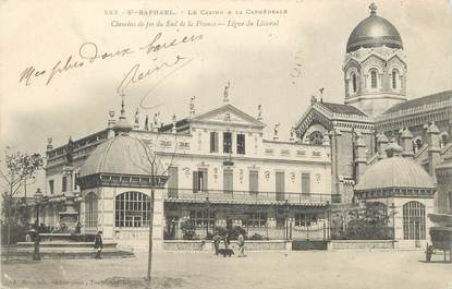 / CPA FRANCE 83 "Saint Raphaël, le casino et la cathédrale "