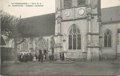 / CPA FRANCE 27 "Damville, l'église, le portail"