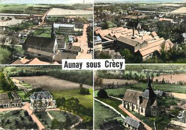 / CPSM FRANCE 28 "Aunay sous Crecy "