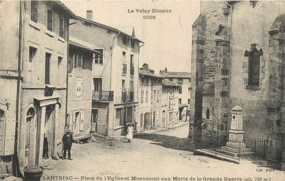 / CPA FRANCE 43 "Landriac, place de l'église et monument aux morts"