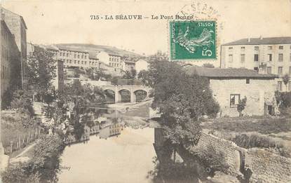 / CPA FRANCE 43 "La Séauve, le pont rouge"
