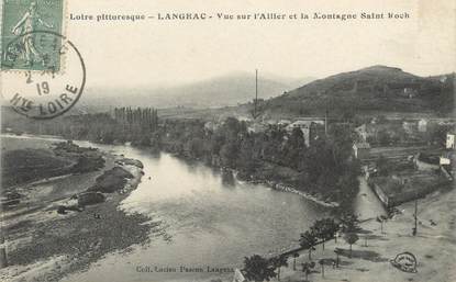 / CPA FRANCE 43 "Langeac, vue sur l'allier et la montagne Saint Roch"