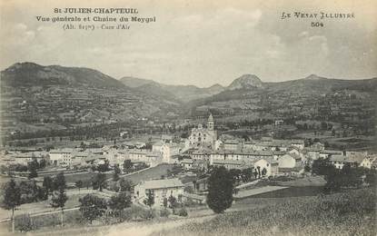/ CPA FRANCE 43 "Saint Julien Chapteuil, vue générale et chaine du Meygal"