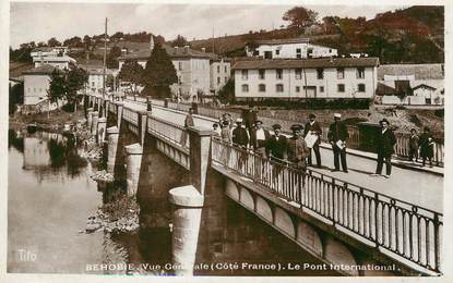 / CPSM FRANCE 64 "Béhobie, vue générale, le pont International"