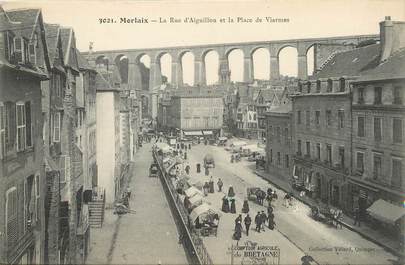 / CPA FRANCE 29 "Morlaix, la rue d'Aiguillon et la place de Viarmes"