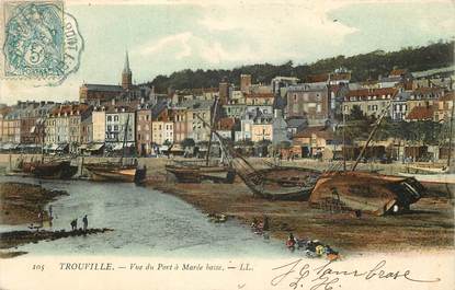 CPA FRANCE 14 "Trouville, vue du port à marée basse"