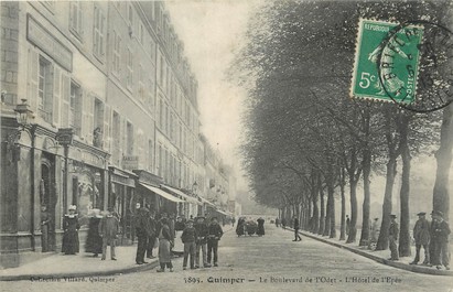 / CPA FRANCE 29 "Quimper, le bld de l'Odet, l'hôtel de l'Epée"