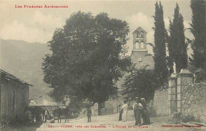 / CPA FRANCE 09 "Vèbre, près les Cabannes, l'église et la plage"