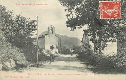/ CPA FRANCE 09 "Ercé près Aulus, chapelle de Saint Pierre et route d'Aulus"