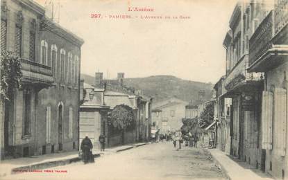 / CPA FRANCE 09 "Pamiers, l'avenue de la gare "