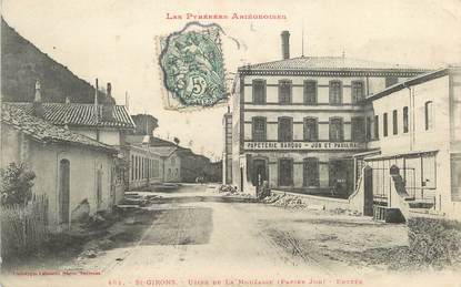 / CPA FRANCE 09 "Saint Girons, usine de la Moulasse" / PAPIER JOB