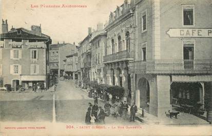 / CPA FRANCE 09 "Saint Girons, la rue Gambetta"