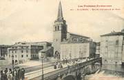 09 Ariege / CPA FRANCE 09 "Saint Girons, église paroissiale et le pont"