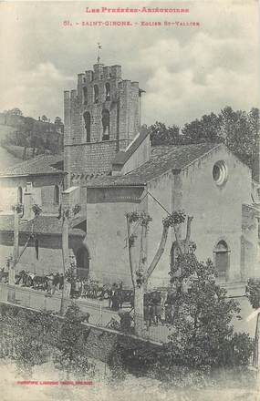 / CPA FRANCE 09 "Saint Girons, église Saint Vallier"