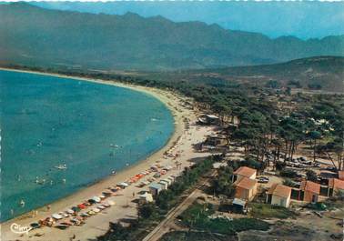 / CPSM FRANCE 20 "Corse, Calvi, vue aérienne, la plage"