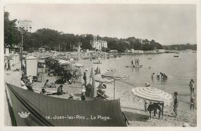 / CPSM FRANCE 06 " Juan Les Pins, la plage"