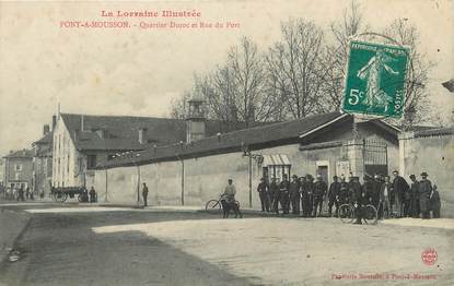 / CPA FRANCE 54 "Pont à Mousson, quartier Duroc et rue du port"