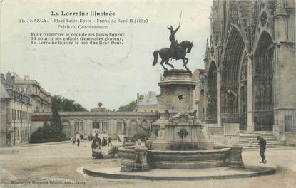 / CPA FRANCE 54 "Nancy, place Saint Epvre, statue de René II"