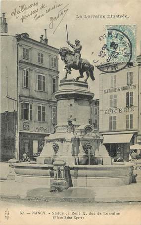 / CPA FRANCE 54 "Nancy, statue de René II"