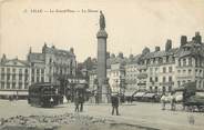 59 Nord / CPA FRANCE 59 "Lille, la Grand'place, la Déesse" / TRAMWAY