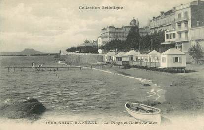 / CPA FRANCE 83 "Saint Raphaël, la plage et bains de mer"