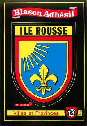/ CPSM FRANCE 20 " Corse, L'Ile Rousse" / BLASON ADHESIF