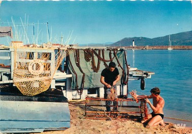/ CPSM FRANCE 20 "Corse, Propriano, retour de pêche, les langoustes"