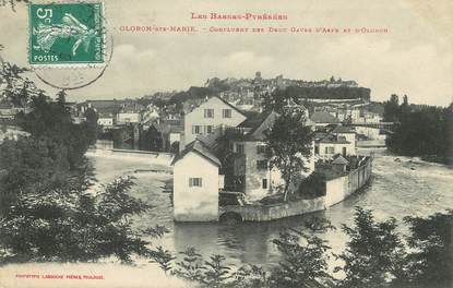 / CPA FRANCE 64 "Oloron Sainte Marie, confluent des deux gaves d'Aspe et d'Oloron"