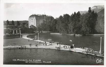 / CPSM FRANCE 74 "Annecy La Plage et l'impérial Palace"