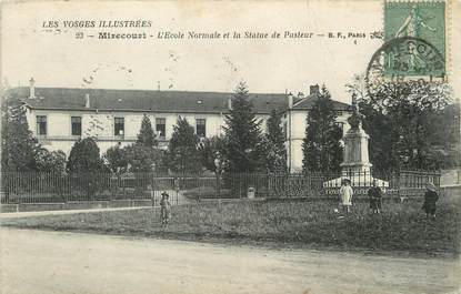 / CPA FRANCE 88 "Mirecourt, l'école normale et la statue de Pasteur"