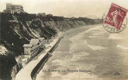 / CPSM FRANCE 64 "Biarritz, la côte des Basques"