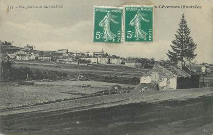 / CPA FRANCE 07 "Vue générale de Saint Agrève"