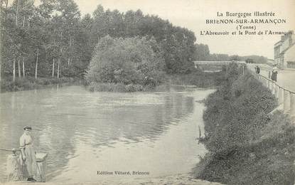 / CPA FRANCE 89  "Brienon sur Armançon, l'abreuvoir et le pont de l'Armançon"