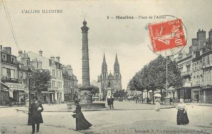 / CPA FRANCE 03 "Moulins, place de l'Allier"