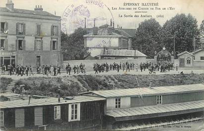 / CPA FRANCE 51 "Epernay, les ateliers du chemin de fer de l'est"