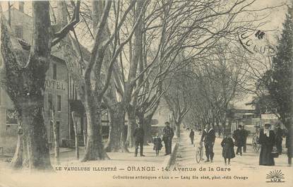 / CPA FRANCE 84 "Orange, avenue de la gare"