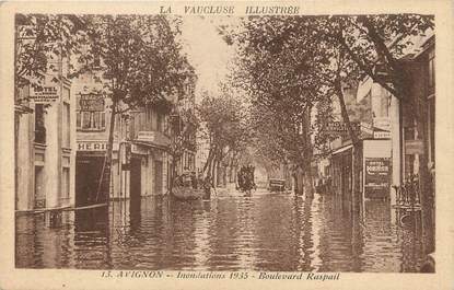 / CPA FRANCE 84 "Avignon, Bld Raspail" / INONDATION