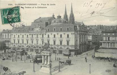 / CPA FRANCE 63 "Clermont Ferrand, théâtre et la cathédrale"