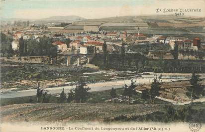 / CPA FRANCE 48 "Langogne, le confluent du Longouyrou et de l'Allier" /  LA LOZERE ILLUSTREE
