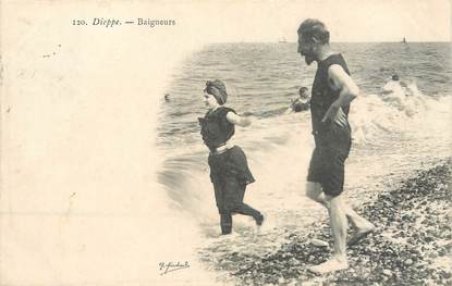 / CPA FRANCE 76 "Dieppe, Baigneurs"